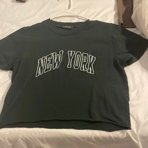 Cropped green cropped top